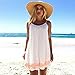 FAPIZI ♥ Women Dress Women Backless Short Summer Beach Mini Dress Sundress (L, White)