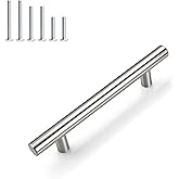 Gobrico 6 Pack 3-3/4 Inch (96mm) Hole Center Cabinet Pulls, Brushed Nickel Cabinet Handles, Stainless Steel Kitchen Cabinet H