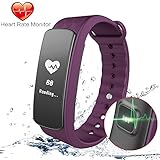 Fitness Tracker Gosund C8 Activity Tracker with Heart Rate Monitoring and Pedometer Call SMS Reminder for Android/IOS