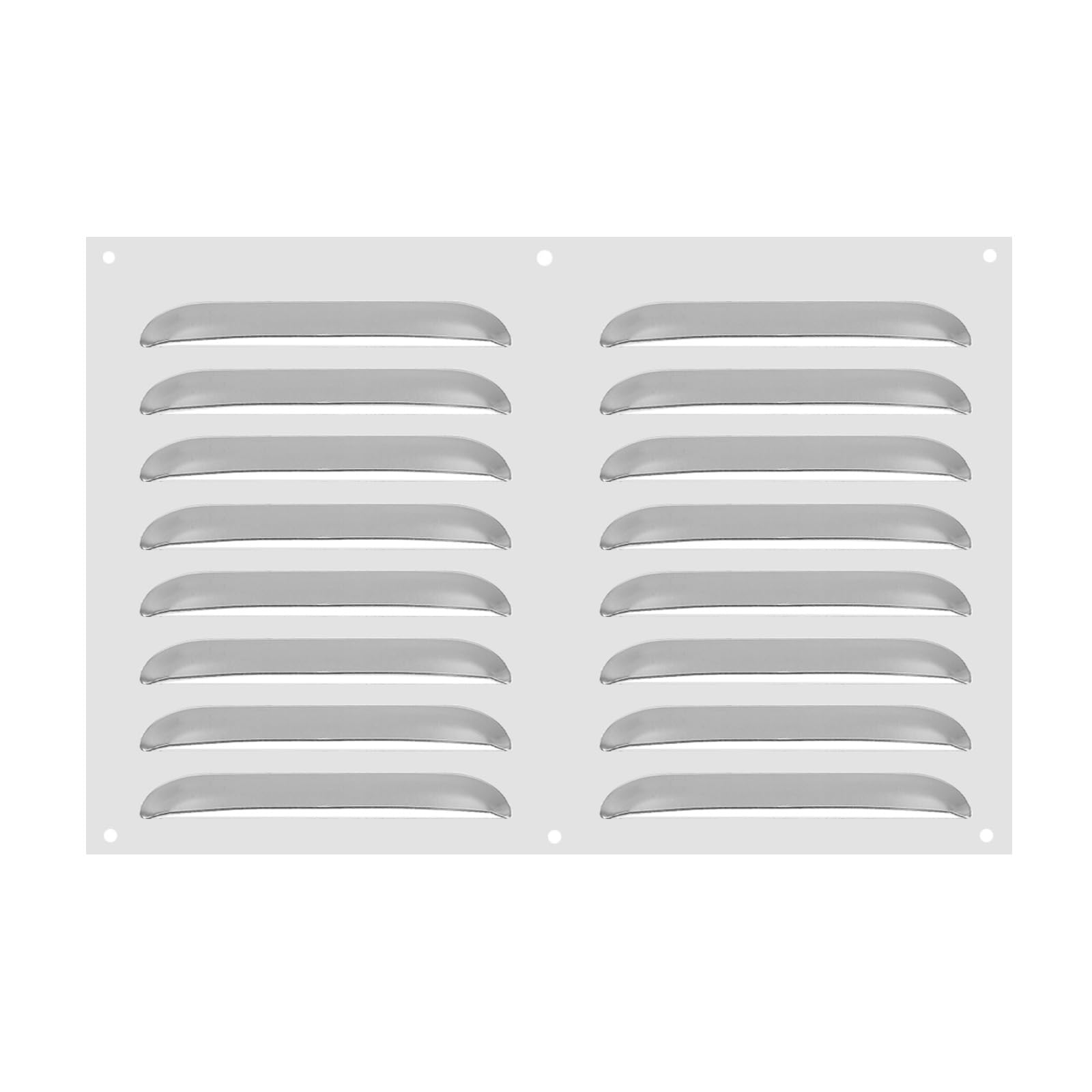 PATIKIL 12 x 8 Inch Stainless Steel Vent Cover, Screen Air Grille Ventilation Cover HVAC Louvered Grill for Home Kitchen Fireplace Bathroom Wall Ceiling, Silver Tone