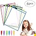 MMTX 6pcs Reusable Dry Erase Pockets Plastic Sheet Protectors Small Dry Erase Board for Classroom Organization & Home School Supplies for Kids Students Teachers