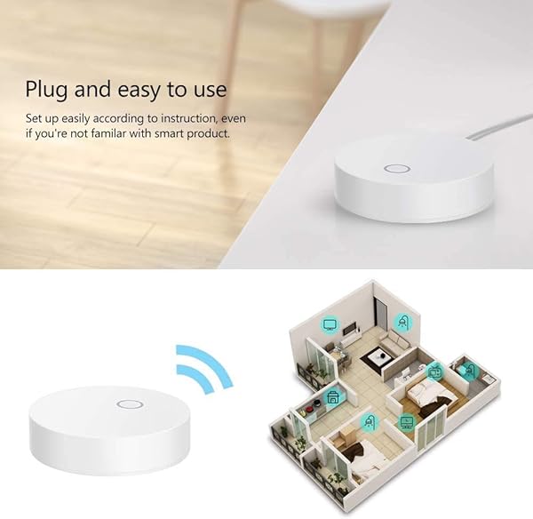 eMylo Smart Wireless ZigBee Gateway Smart Home ZigBee Hub Puente de Control Central Wireless Central Conctate con productos inteligentes Zigbee