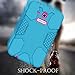 Hocase Galaxy Tab E Lite 7.0 (2016) Case, Rugged Heavy Duty Kids Proof Protective Case for Galaxy Tab E Lite 7.0 SM-T113NDWAXAR/SM-T113NYKAXAR - Sky Blue/Deep Pink