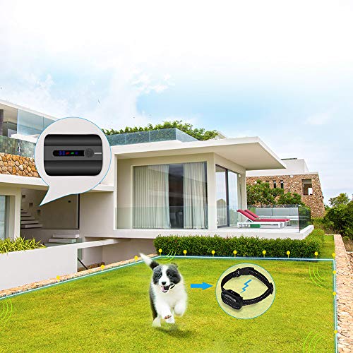 COVONO Pet Containment System, Electric Dog Fence (In-ground/Aboveground Installation,Waterproof/Rechargeable Collar,Static/Tone Correction, Support 2 Dogs)