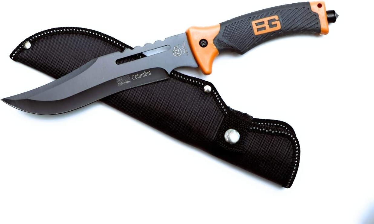 PARIXO Heavy Quality Columbian Camping Hiking Survival Knife for Multipurpose USE Black