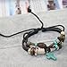 New Green Cross Beads Wrap Bracelet Fashion Charm Women Bracelets