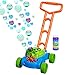 Toysery Bubble Lawn Mower Toy with Realistic Sounds. Push-Along Bubble Blower Toys for Boys and Girls