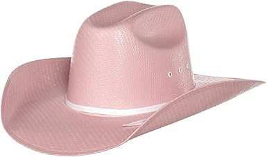 pink straw cowboy hat