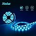 Nexlux Non-Waterproof Led Strip Lights SMD 5050 16.4 Ft (5M) 150leds 30leds/m White Flexible Tape Lighting Tape Lights in DC Jack for Boats, Bathroom, Mirror- No Power Supply and remote