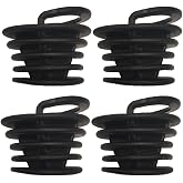 Kayak scupper Plugs with Rubber Handle Universal Kayak Plugs(4PCS) | Replacement for Canoe Boat Scupper Stopper Plugs Bung Black