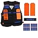 Kids Tactical Vest Kit for Guns,Kids Elite Tactical Vest Kit for Nerf Gun N-Strike Elite Series with 2pcs 12-Darts Clips,1pcs Wristband and 40pcs Foam Bullets