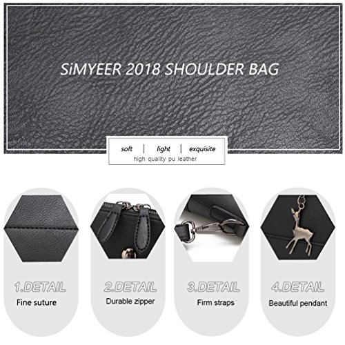 SiMYEER Stylish Crossbody Bags Shoulder Bag Purses for Women Small Ladies Handbags Messenger Bags - Thumbnail 5