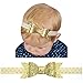 Elesa Miracle 2pcs Baby Hair Accessories Baby Girl's Gift Box with Shiny Bow Crown Tiara Headband (2pc- Gold)