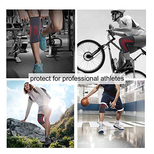MOLIY Knee Compression Sleeve - Knee Brace for Men & Women Running, Weightlifting, Workout, Sports - Support for arthritis Pain Relief and Injury Recovery - Single Wrap
