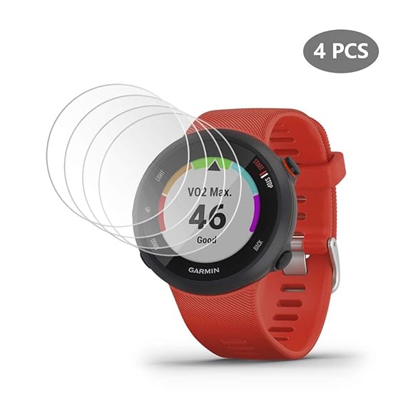 [ 4-PCS ] Frgnie Compatible Garmin Forerunner 45S Screen Protector, 9H Hardness Anti-Scratch Tempered Glass Screen Protector for Garmin Forerunner 45 ...