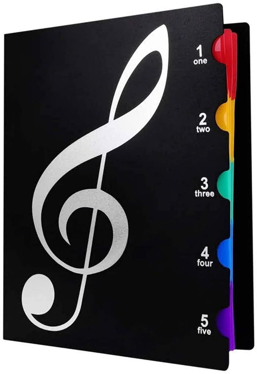 fogman 音楽ファイル 楽譜ファイル 楽譜ケース 楽譜いれ 楽譜入れファイル レッスンファイル A4 黒 吹奏楽 書き込みできる (20枚収納) の商品画像