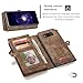 KONKY Magnetic Wallet Case Suit for Galaxy S8 Brown