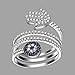 KIVN Fashion Jewelry Wrap Spiritual Hamsa Hand Evil Eye CZ Cubic Zirconia Finger Rings for Women (Sapphire, 7)