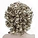 Aimole 16 Inches Short Curly Hair Wigs Women's Wig 3/4 Half Wig with Black Headband(27T613)
