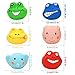 Squeaky Dog Toys, 6 Pack Soft Rubber Puppy Teeth Toy Funny Animal Sets Pet Interactive Fetch Play for Small Dogs Best Gifts, Latex Chew Pet Ball Toys for Aggressive Chewers, with Funny Animal Face