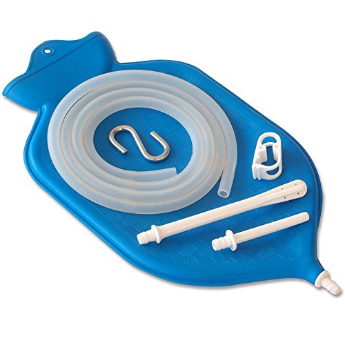 HealthAndYoga(TM) Superior Enema Bag Kit + 2 Compact Travel Enema Bags