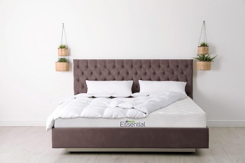 | Essenciais | Colchão viscoelástico | Núcleo HR (Alta Resiliência) | Eco-Sustentável e Compactado | Verão-Inverno Reversível | Altura 24 cm | Presente de Almofada (90 x 200 cm)