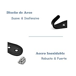 Mokife Coat Hooks for Wall, 6 Pack Black Jacket
