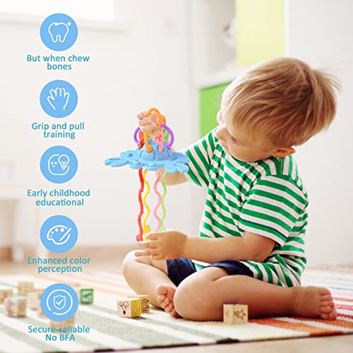 FATEORT Baby Sensory Montessori Pull String Toy for Babies 12+ Months