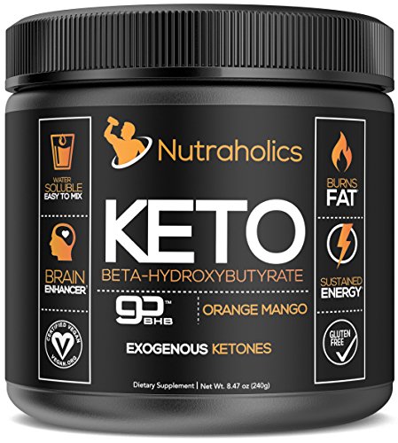 Keto Exogenous Ketones Supplement BHB Salts | Burn Fat to Increase Energy, Focus and Ketosis. Developed for Ketones and Ketogenic Diets | Patented goBHB | Keto & Vegan Certified | Orange Mango