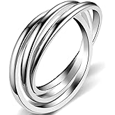 Jude Jewelers Stainless Steel Three-in-One Braided Interlocking Infinity Wedding Band Promise Anniversary Ring