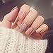 3 Nude Colors Fake Nails 24Pcs Long Solid Square unhas for Daily Office with Glue Sticker Women Nail Art Tool