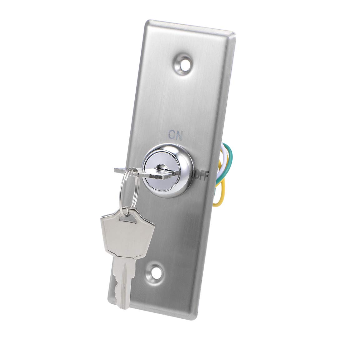 Photo 1 of uxcell Key Switch Lock On/Off Exit Door Lock Emergency Door Release DPST for Access Control with 2 Keys
