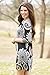 MIROL Women's 3/4 Sleeve Floral Print Swing Shift Casual Tunic Tshirt Dress with Pocket