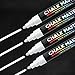Chalkmaster Liquid Chalk Markers - 4 Bright White Colored Liquid Chalk Premium Artist Quality Marker Pen Set + 2 FREE Additional 6 mm Reversible Chisel to Bullet Point Tips - 100% Guarantee