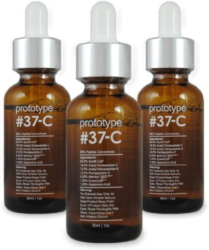 Prototype 37-C (3 Pack) - Age &amp; Wrinkle Serum with 99% Peptide Concentration - Feel Young Again by SNC Labs