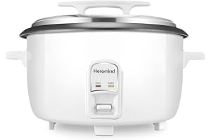 Commercial Rice Cooker, Large Capacity 90-Cup (Cooked) ; 45-Cup UNCOOKED), Auto Keep Warm, One Touch Operation, Easy to Clean