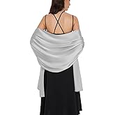 Fttyeiby Shawls and Wraps for Evening Dresses Satin Shawl Wraps for Women Wedding Formal Shawl