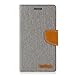 LG G4 Case, [Drop Protection] GOOSPERY Canvas Diary [Denim Material] Wallet Case [ID Credit Card and Cash Slots] with Stand Flip Cover for LG G4 (Gray) G4-CAN-Gry