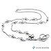 LUXIANDA Badge Holder for Keys Women ID Necklaces Badge Holder with Silver beads Stainless steel chain