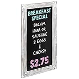 Shabby Chic Wall Mounted Distressed Wood Framed Erasable Chalkboard / Decorative Write On Sign - MyGift