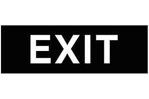 All Quality Basic Exit Wall or Door Sign - Simple & Clear To Ensure Safety | Easy to Install - Black - Large (1 Pack)