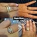 JewelStory 18k Gold Plated AAA CZ Diamond Wedding Ring Set for Women Size 12
