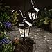 ezsolar Dual Use Classic Coach Light (Set of 2) Model #: CPM1a-R2- BK-2, Powered by SunPower Solar Panels, Pathway Lights, Outdoor Lighting, 1 AA Battery Included, 1 Year Warranty.