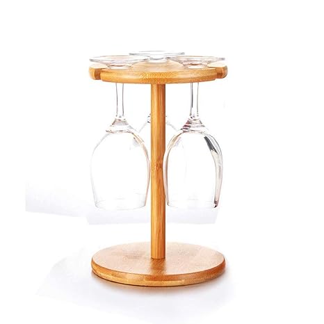 Amazon Com Wine Glass Drying Rack 100 Natural Bamboo Countertop