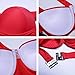 CHERRY CAT Vintage Polka Dot High Waisted Swimsuits Bikini Set (Red&Black,L)