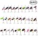 LotFancy Fishing Lures, 30 PCS Spinner Baits for Bass Perch Pike Walleye Trout Salmon, Assorted Hard Metal Spinner Lures Kit, Fit Saltwater and Freshwater