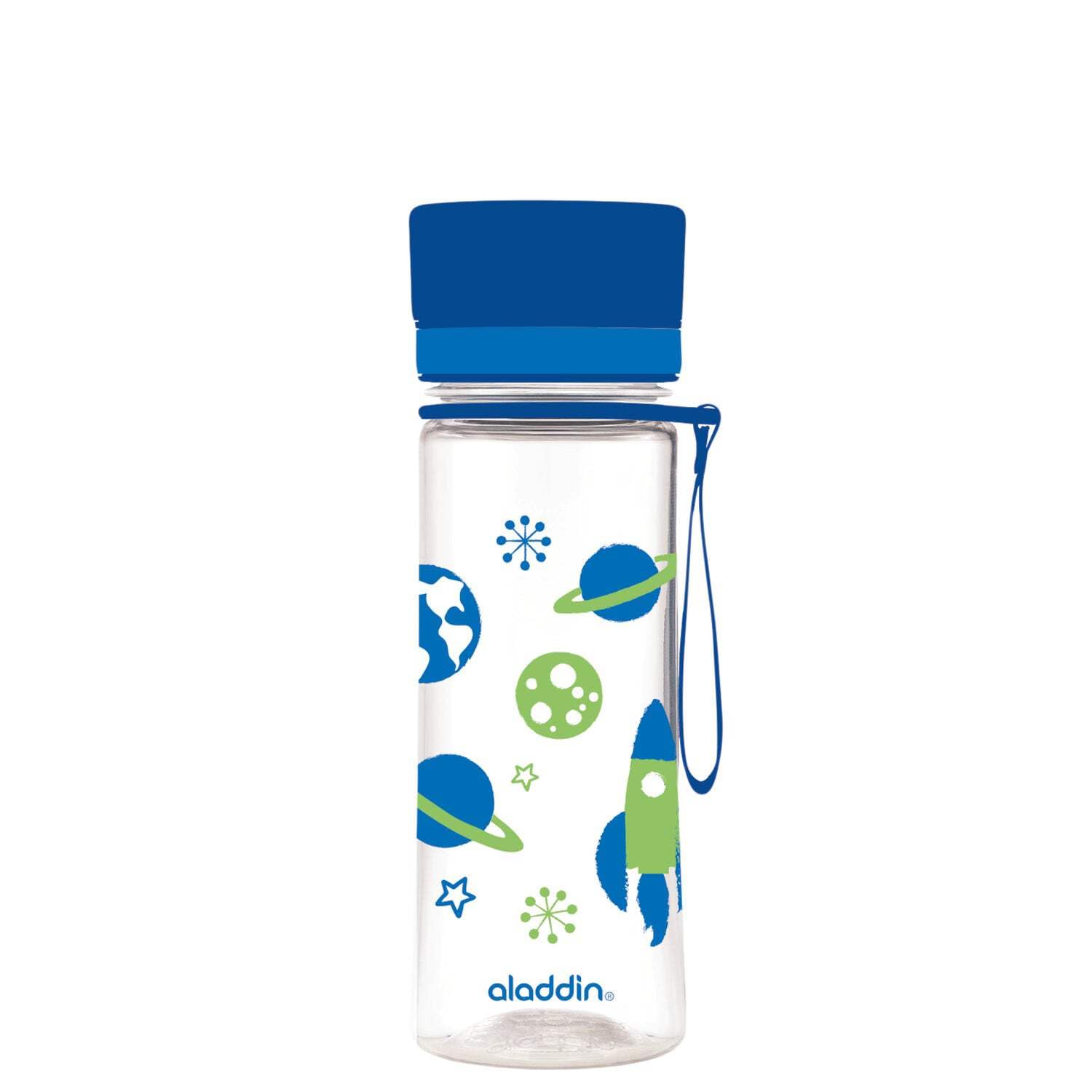 Aladdin My First Aveo Childrens Water Bottle 0.35L Blue Graphics – Leakproof - Wide Opening for Easy Fill - BPA-Free - Kids Water Bottles for School - Stain and Smell Resistant - Dishwasher Safe