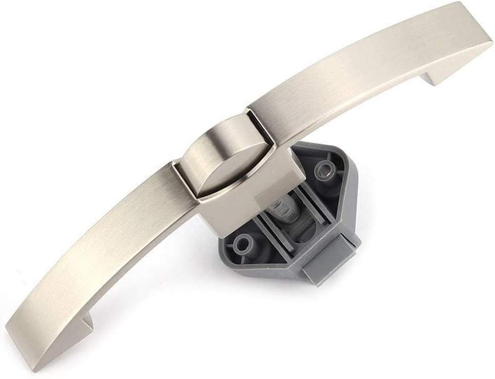 POFET Arc Push Button Pull Catch Lock Furniture RV Cabinet Door Drawer Latch Lock(P08-128-PN)