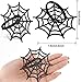 Boao 12 Pieces Halloween Spider Web Napkin Rings Set, Spooky Design Metal Napkin Holder for Halloween Costume Theme Party Supplies, Accessories, Table Decorations, 3 Colors