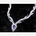 Taoqiao Three-Piece Wedding Dress Bridal Jewelry Accessories Jewelry Purple